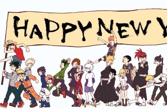 Anime Happy New Year Crossover