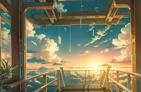 anime landscape wallpaper skyland wallpapers hd quality