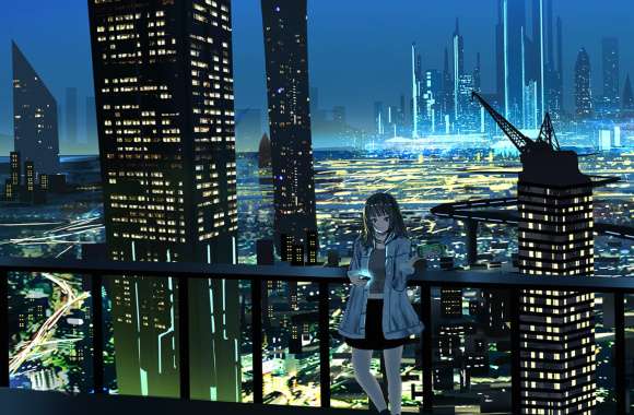 Anime Night in Sci-Fi City