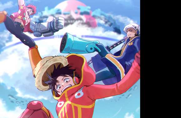 Anime One Piece Eustass Kid Monkey D. Luffy Trafalgar Law
