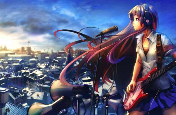 Anime Rockstar Rhythms - HD Music Wallpaper wallpapers hd quality