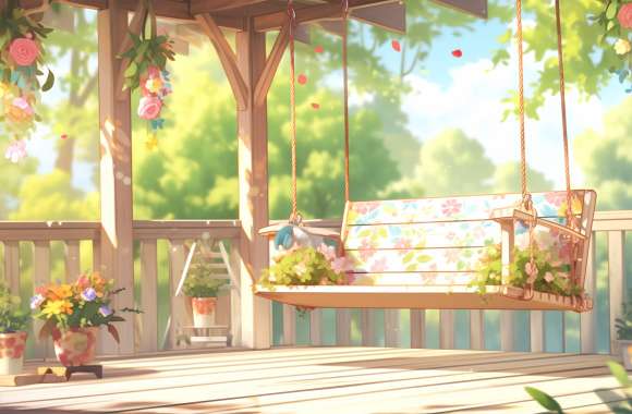 Anime Style Porch Swing Serenity -