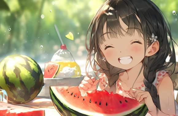 Anime Watermelon Wallpaper