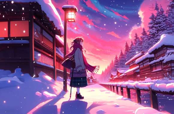 Anime winter wallpaper wallpapers hd quality