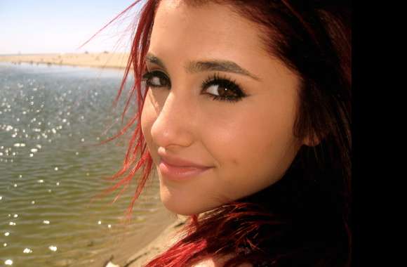 Ariana Grande HD Beachside Wallpaper