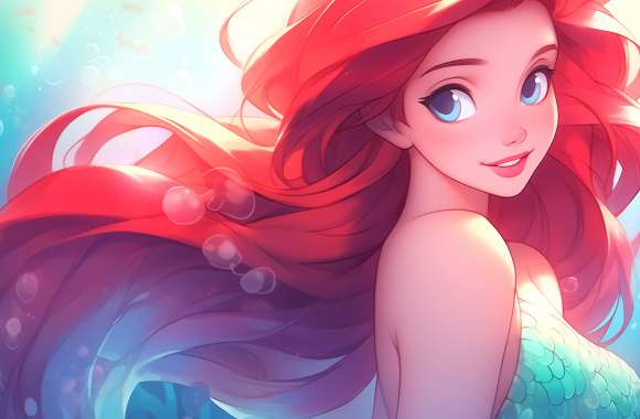 Ariel HD Desktop Wallpaper - Enchanting Disney Mermaid