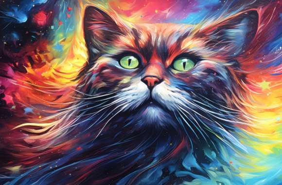 Artistic And Epic Cat Wallpaper