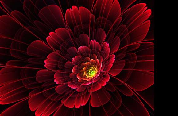 Artistic Flower A Vibrant Bloom in Red