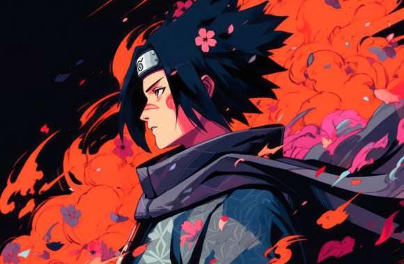 Artistic Teenager Sasuke Uchiha Wallpaper