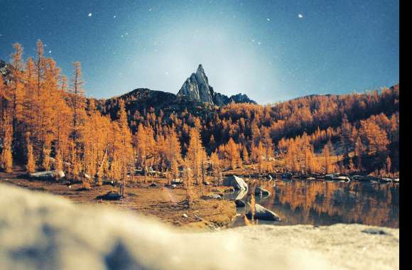 Autumn Mountain Reflection -