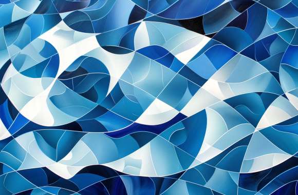 Azure Waves Abstract