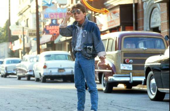 Back to the Future - Michael J. Fox in Iconic Movie Scene