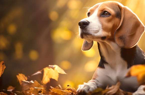 Beagle Dog With Sunlight Wallpaper wallpapers hd quality