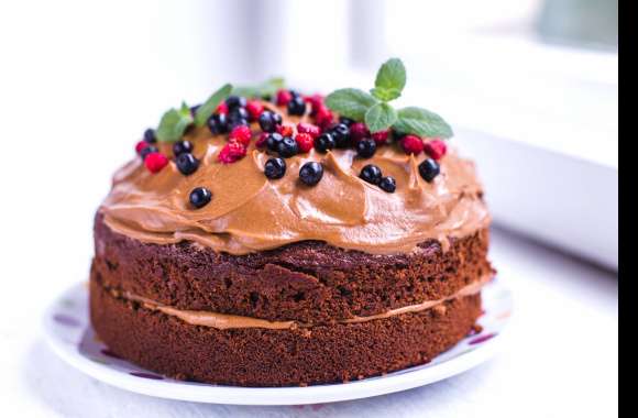 Berry Chocolate Pastry Food Cake