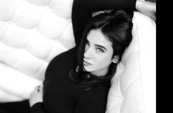 Black & White American Actress Celebrity Jennifer Connelly wallpapers hd quality