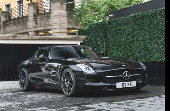 Black Car Car Mercedes-Benz Vehicle Mercedes-Benz SLS AMG