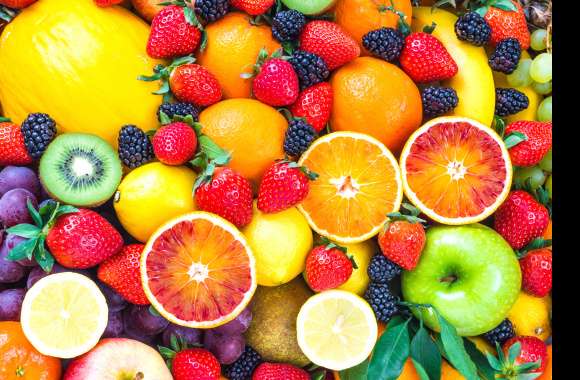 Blackberry Grapes Orange (Fruit) Kiwi Apple Strawberry Berry Food Fruit