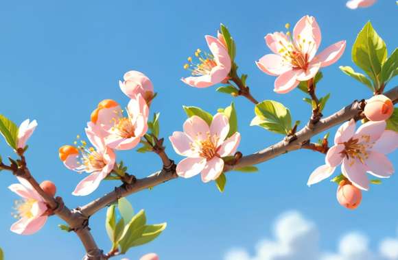 Blossoming Apricot Macro wallpapers hd quality