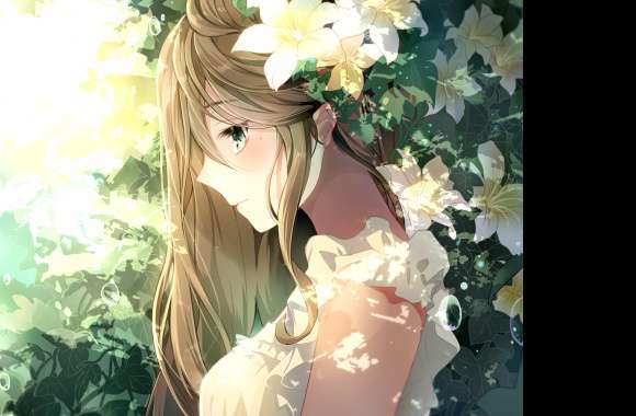 Blossoming Beauty Anime Girl