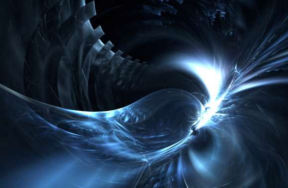 Blue Abyss Abstract CGI