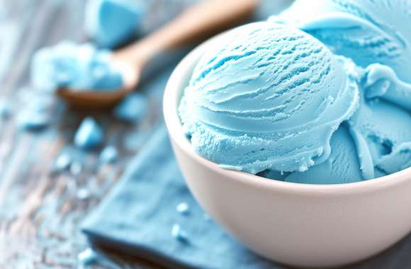 Blue Gelato Delight - HD Food Wallpaper