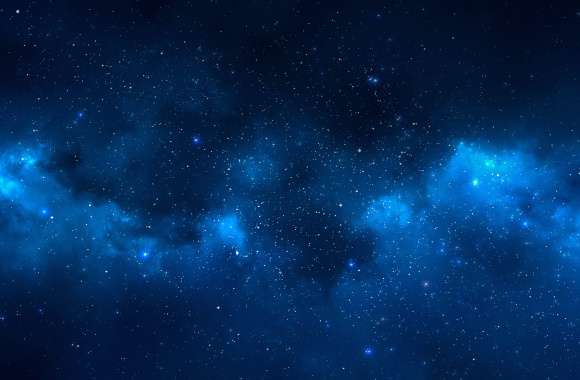 Blue Star Galaxy HD Sci-Fi Wallpaper