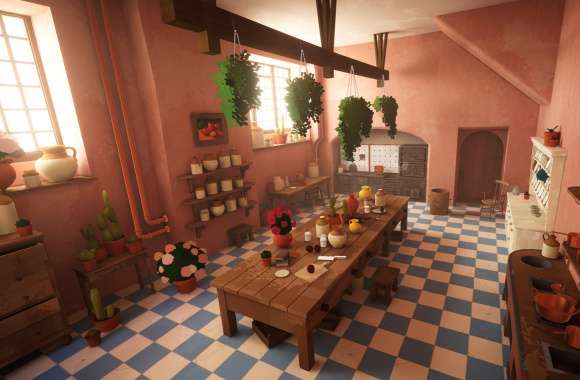 Botany Manor Game Kitchen Scene