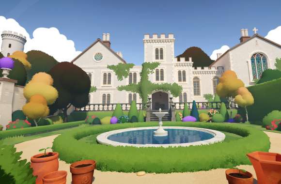 Botany Manor Video Game Idyllic Garden Estate Desktop Background