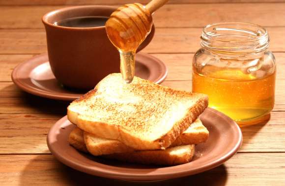 Breakfast Bread Food Honey