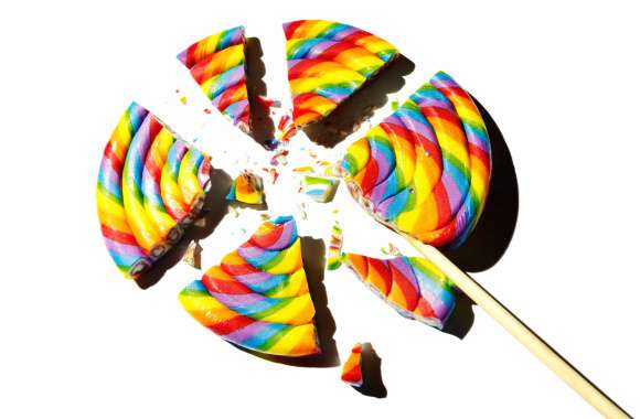 Broken Rainbow Lollipop