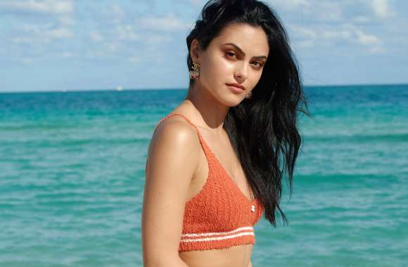 Camila Mendes Beach Photoshoot for ELLE wallpapers hd quality