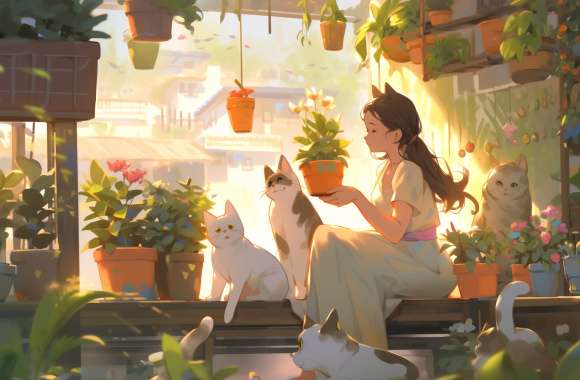Cat AI Art Pastel Color
