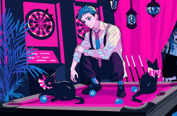 Cat Anime Boy Anime Boy