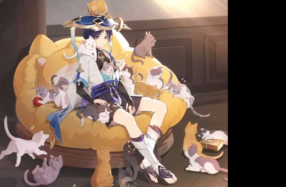 Cat Scaramouche (Genshin Impact) Video Game Genshin Impact wallpapers hd quality