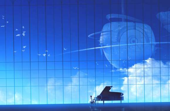 Celestial Melodies HD Anime Wallpaper