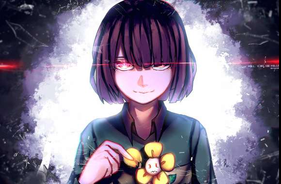 Chara and Flowey - Glowing Eyes