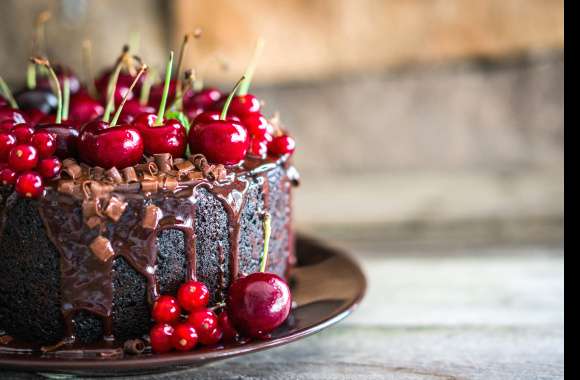 Cherry Chocolate Delight A HD Dessert Experience wallpapers hd quality