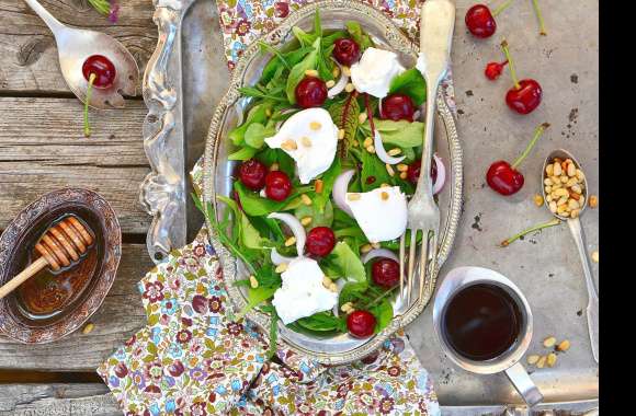 Cherry Still Life Food Salad