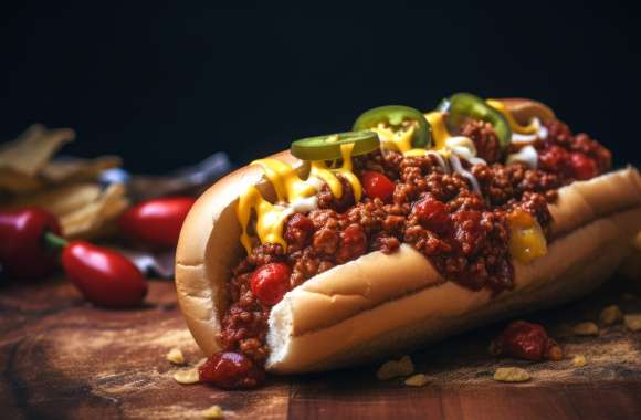 Chili Cheese Hot Dog wallpapers hd quality