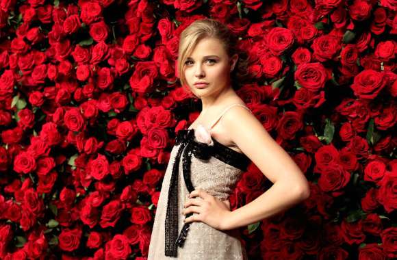 Chloë Grace Moretz Elegance Among Roses