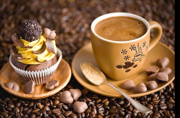 Chocolate Drink Pastry Cupcake Cup Coffee Beans Food Coffee