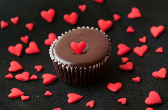 Chocolate Heart Cupcake