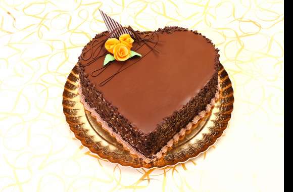 Chocolate Heart Pastry Food Cake