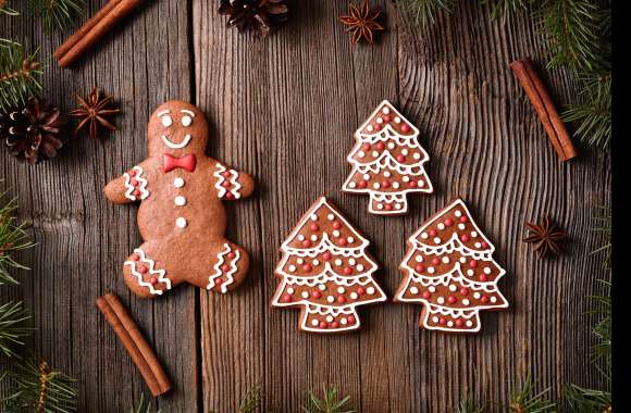 Christmas Cinnamon Gingerbread Food Cookie