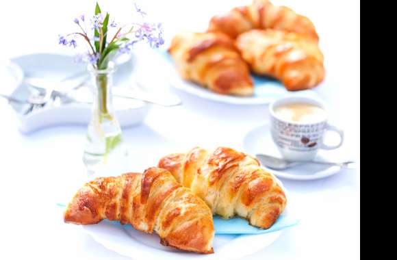 Coffee Breakfast Food Croissant