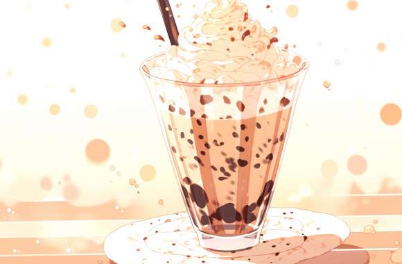 Coffee Milkshake - Creamy Delight Background