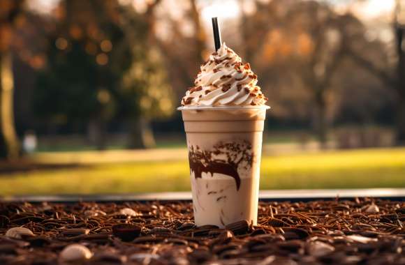 Coffee Milkshake In The Park Wallpaper