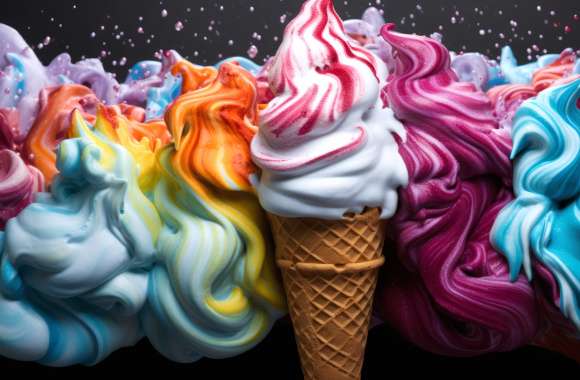 Colorful AI-Generated Ice Cream