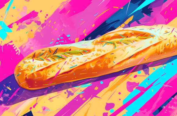 Colorful Baguette Bread