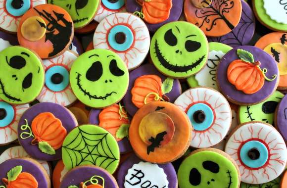 Colorful Biscuit Cookie Food Holiday Halloween